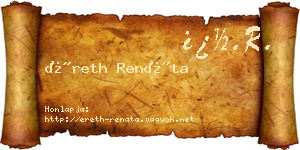 Éreth Renáta névjegykártya